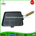 Pre-seasoned Cast Iron Grill Pan With Double Removable Handle